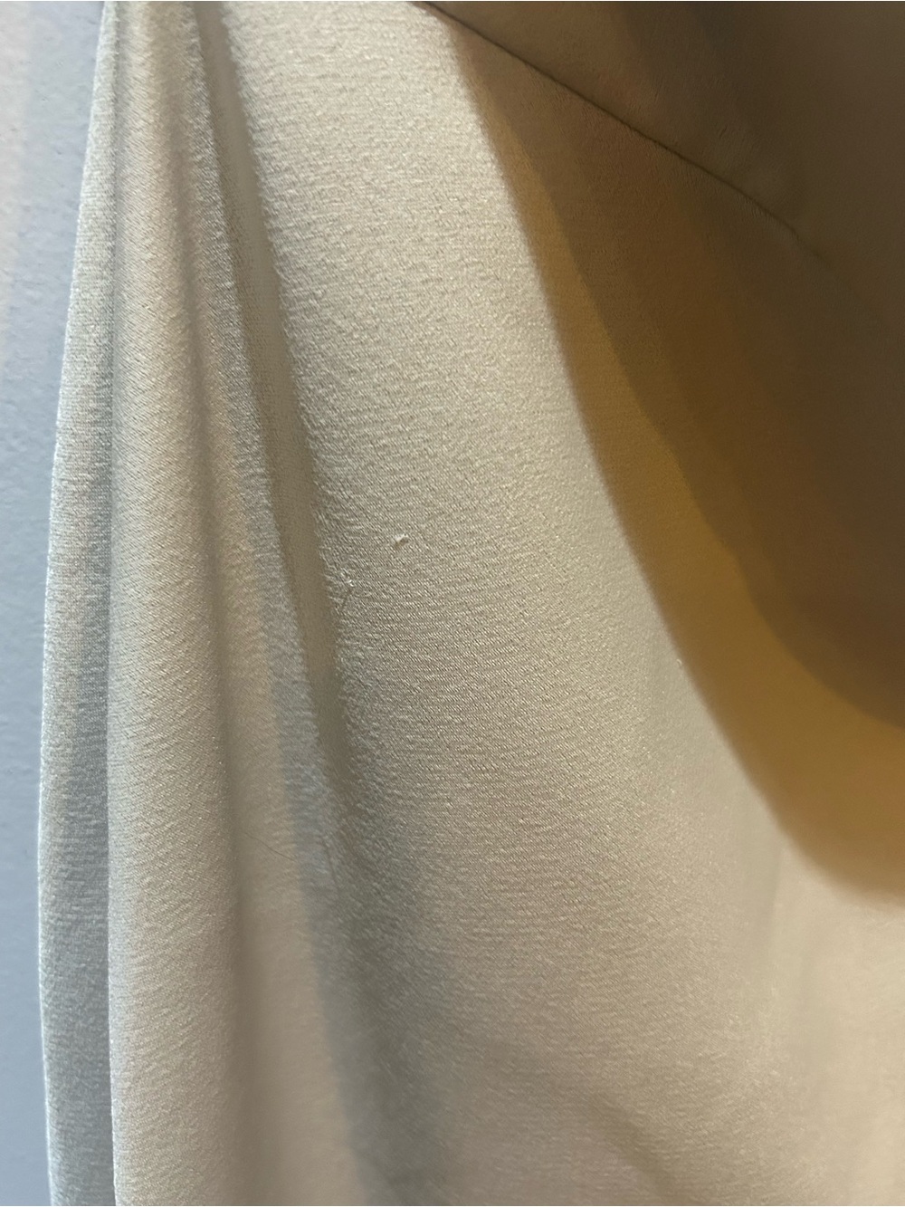 BHLDN Dylan Champagne One-Shoulder Satin Maxi Bridesmaid Dress, Sz 6 - Picture 5 of 8